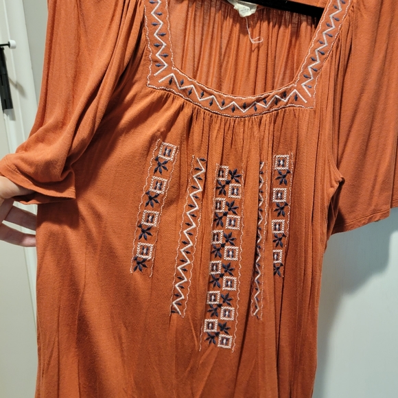 Orange half sleeve flow top - Picture 3 of 4